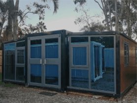 20ft Long Window & Metal Panel